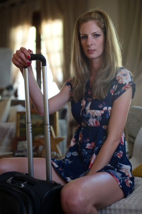 Leggy girl Rebecca Leah exposes her upskirt panties before having a smoke