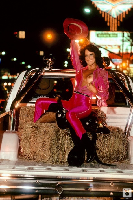 Cowgirl centerfold hotties reveal their perfect big tits in various hot scenes
