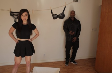 Hottie Whitney Wright flashes hot panty upskirt while BBC BF jerks big dick