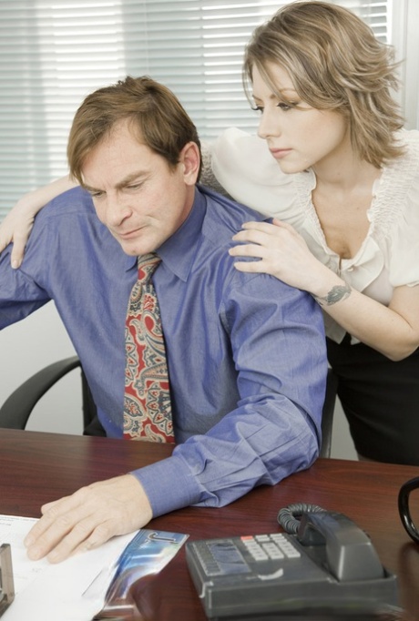 Sexy secretary Velicity Von seduces her boss and gets fucked in the office