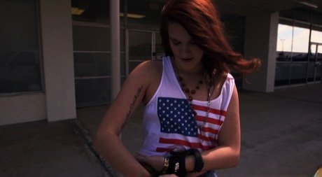 Ginger cutie Miranda Mills gets picked up and screwed by a stranger in a van