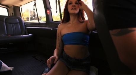 Ginger cutie Miranda Mills gets picked up and screwed by a stranger in a van
