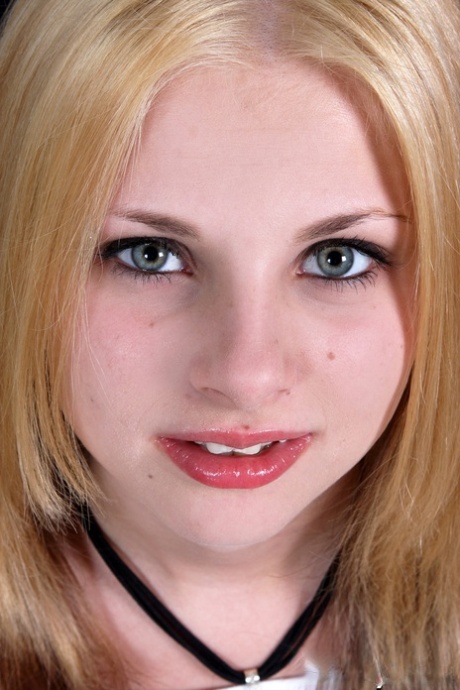 skinny blue-eyed beauty strips at a casting and shows her tiny tits and ass