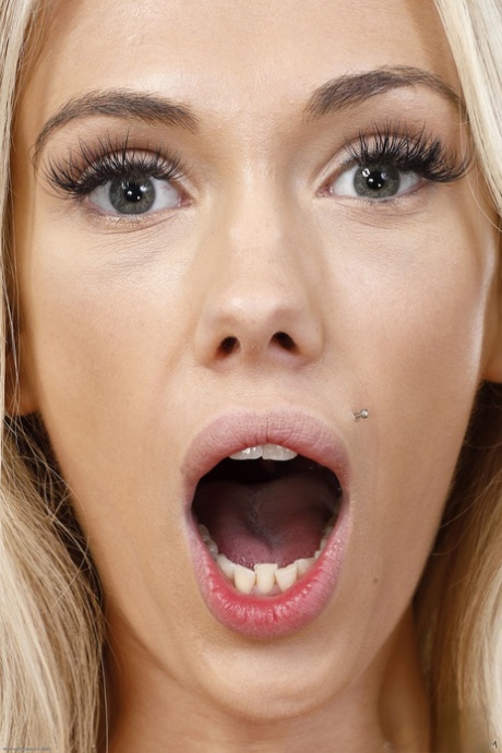 Hot Canadian babe Sky Pierce loses her lingerie & shows her holes up close