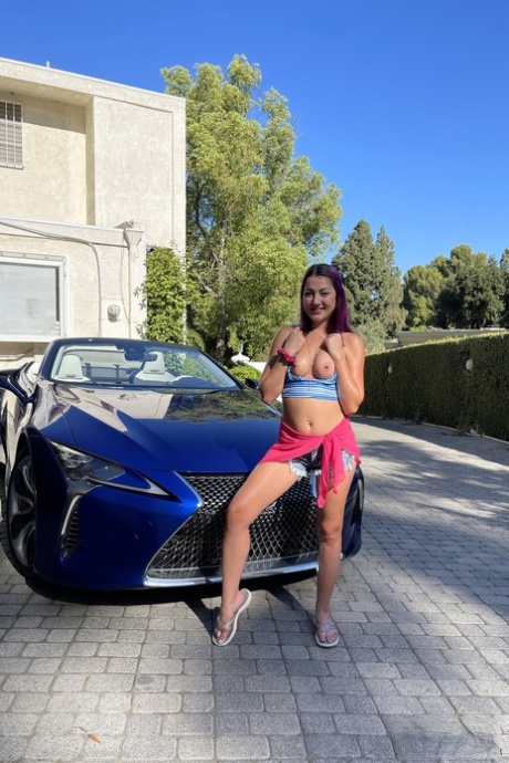 Tiny amateur babe Lily Adams teases with her feet & holes in a kinky solo