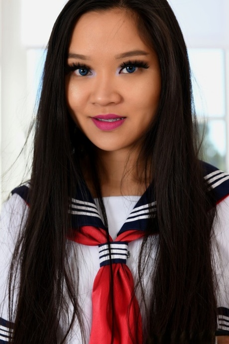 College Uniform performed by Louisa Lu XXX Images